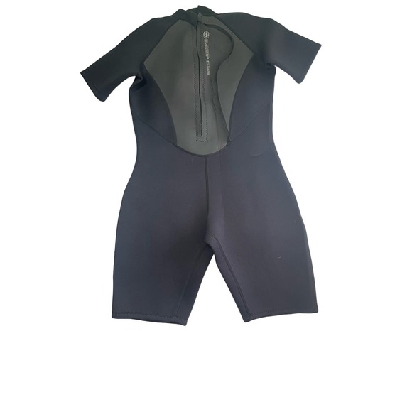 Deep see diving wetsuit black short sleeve size 15/16 READ MEASUREMENTS - Picture 2 of 14